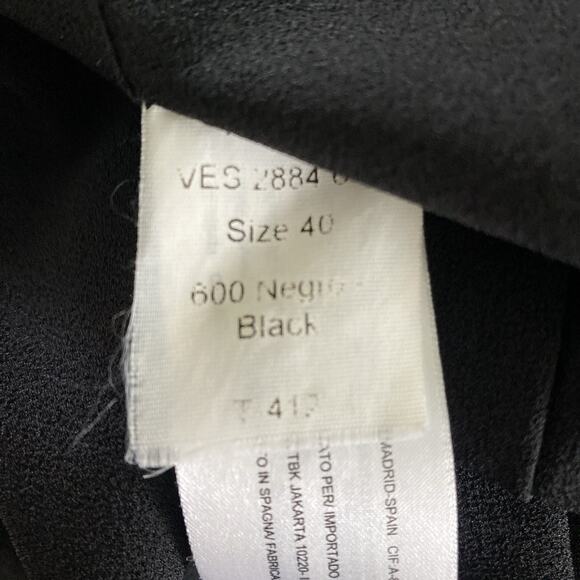 Hoss Intropia Dress Black Mini Sheath Crepe LBD Sleeveless Pockets Back Zip M - Picture 7 of 9